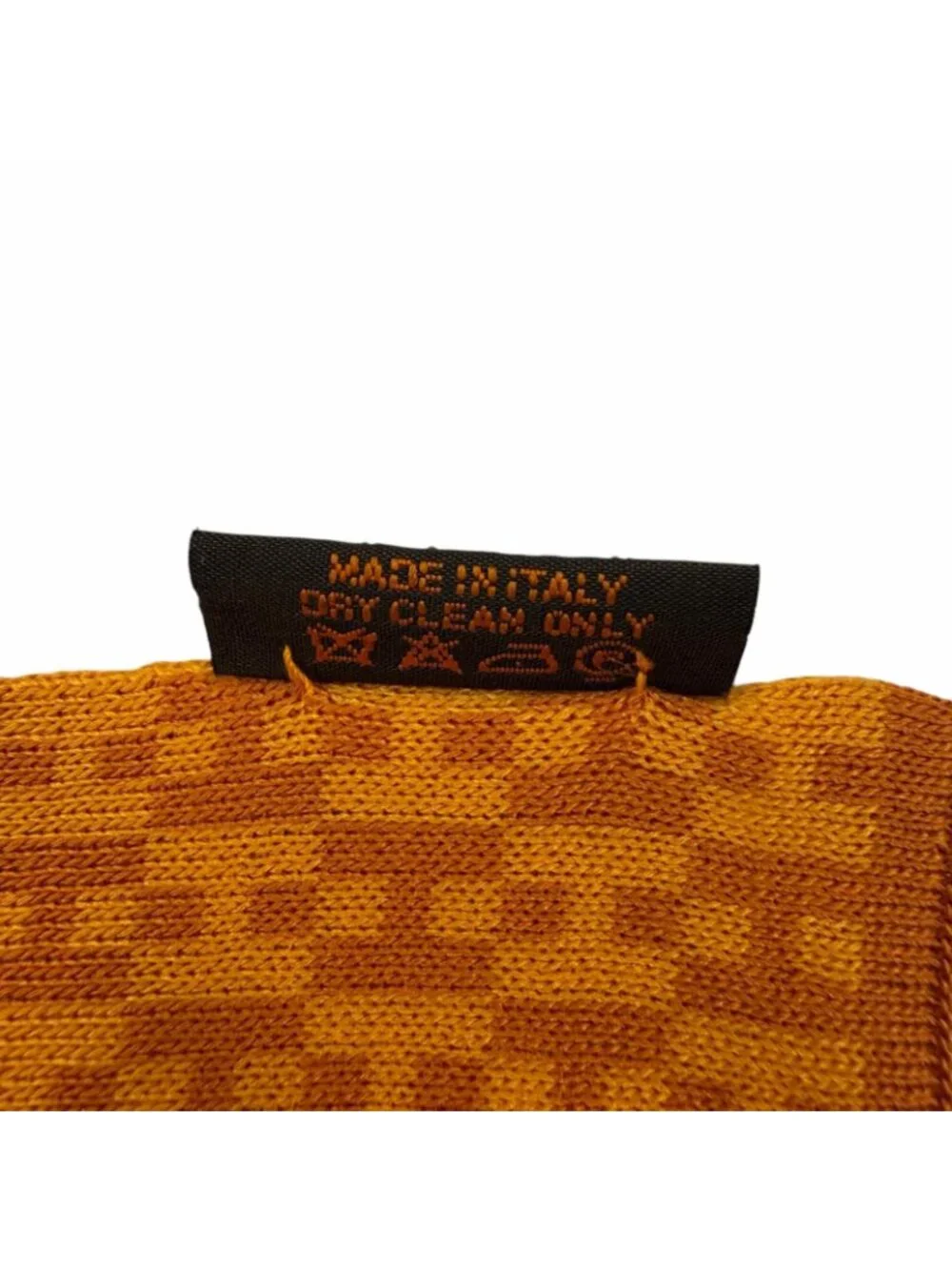 Hermes Vintage Silk 100% Pattern Scarf Orange